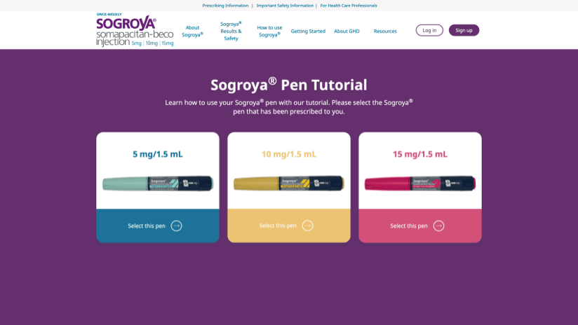 Sogroya<sup>®</sup> Pen Tutorial