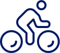 Icon of a bicycle, representing that pharmacotherapy should supplement, not replace, a patient's attempts to lose weight through diet and lifestyle changes