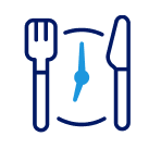 Fork and knife place setting icon